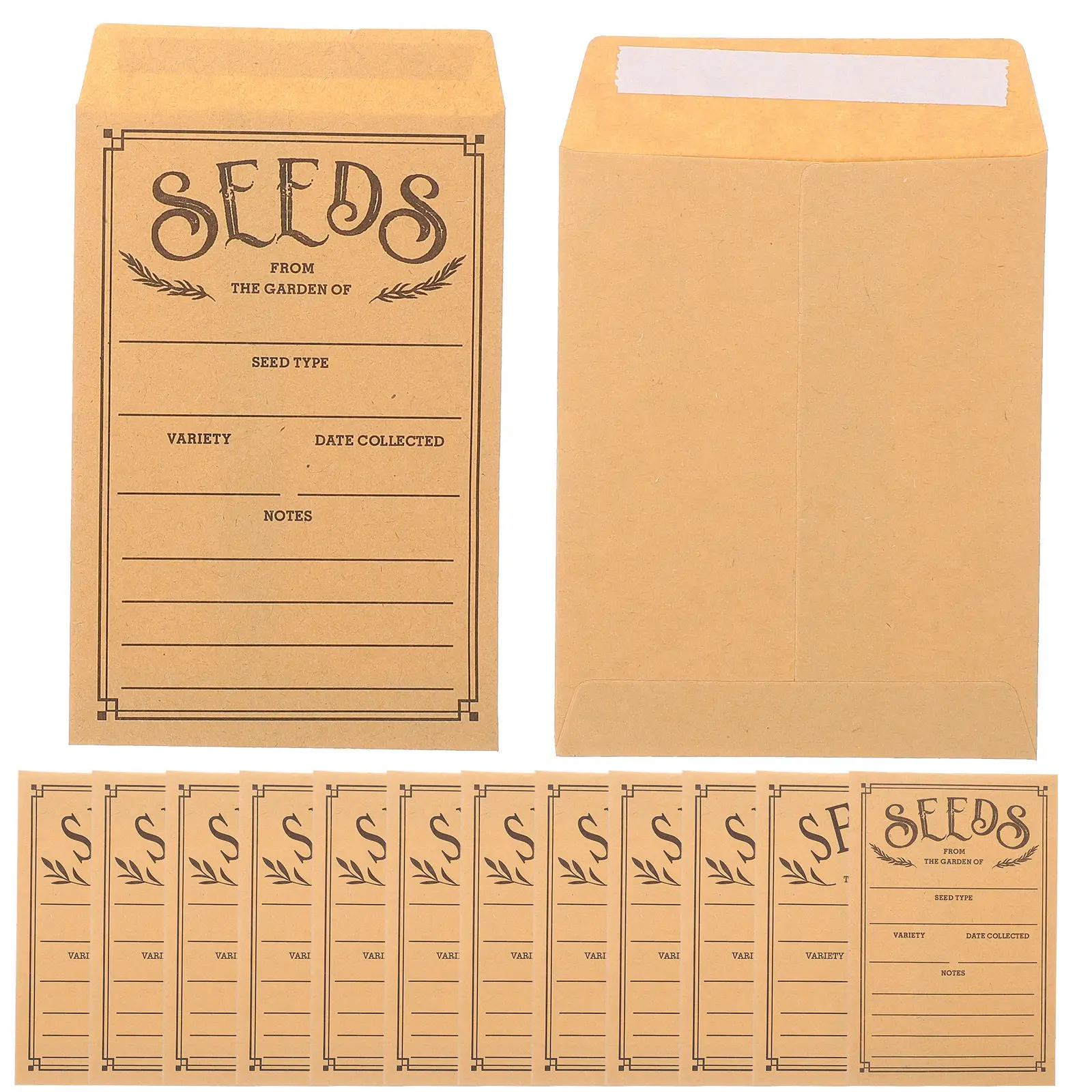 

50Pcs Seed Envelopes Paper Seed Packets Small Kraft Paper Envelopes for Seeds Storage Planting Organizing Small Seeds Packets