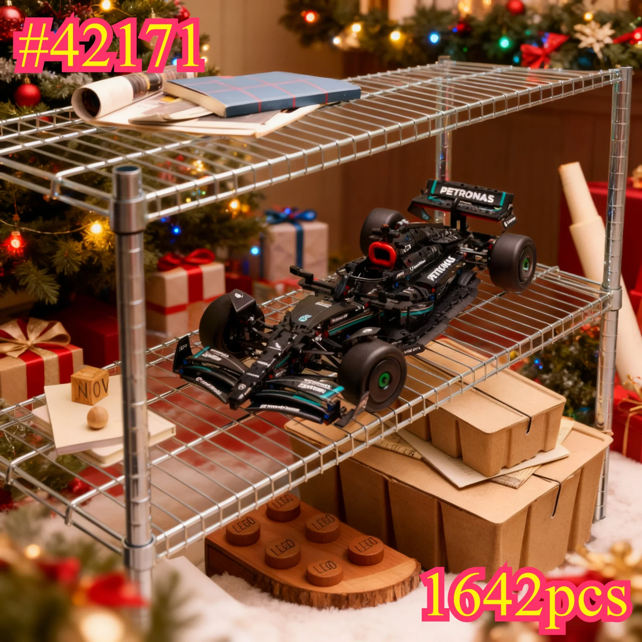 مجموعات مكعبات بناء معادلة الأداء لسباق السيارات 42171 متوافقة مع جزيئات ليغو مناسبة لهدايا عيد الميلاد 1642 قطعة