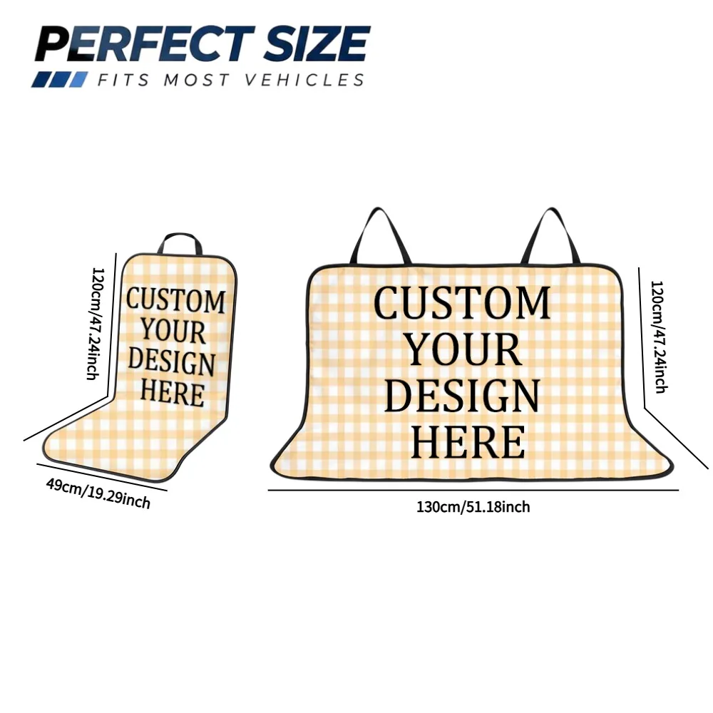 1pc Custom Car Seat Cover Compatible for Most Vehicles Backseat, Scratch-Resistant Durable Seat Cover, Fits SUV, Sedan, Truck