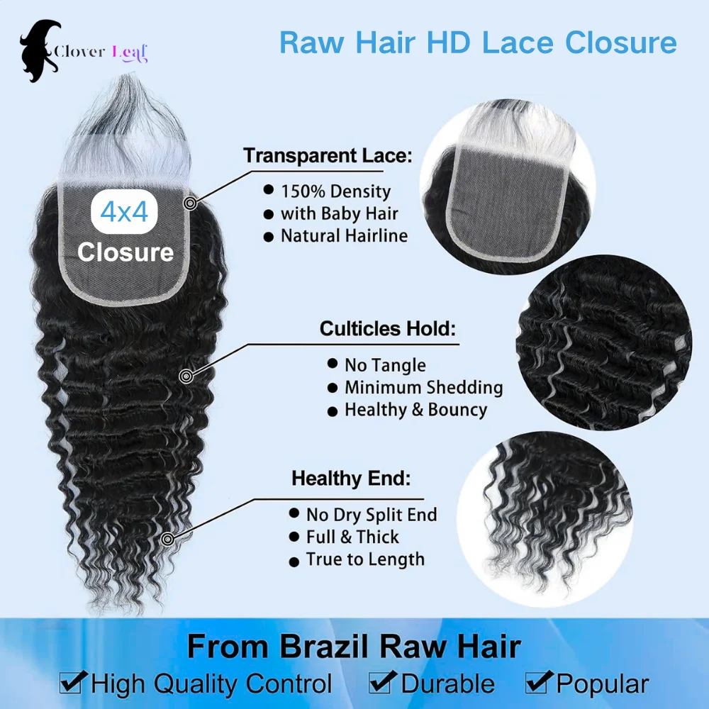12A Derin Dalgalı İnsan Saçı,  - Deep Wave 3 Bundles With Closure incelemesi ve fiyatı