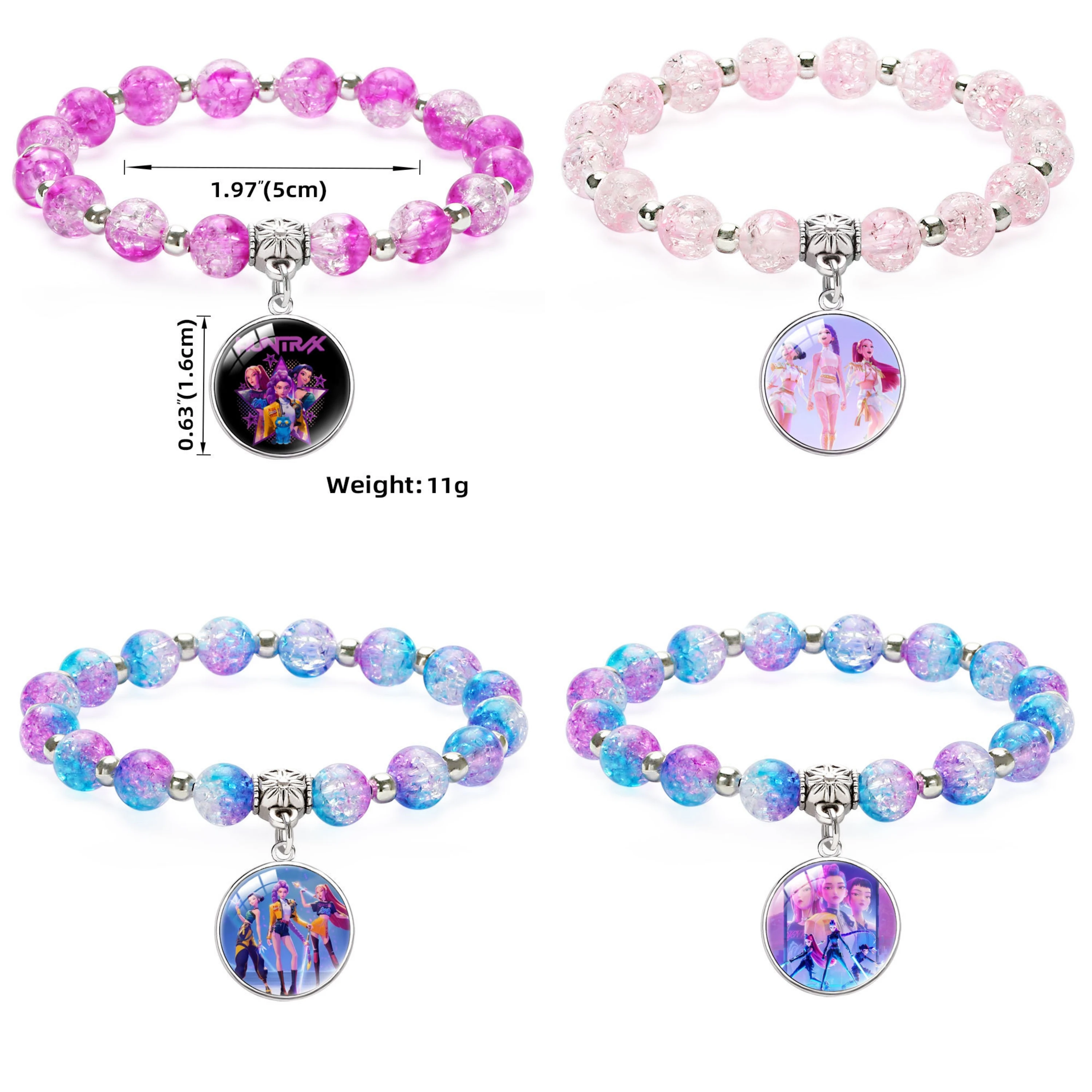 New Anime Movie KPop Bracelet Rumi Mira Zoey Wristband Nacklace Kpop Cosplay Jewelry Accessories Party Gifts for Fans Kids - Detail 1