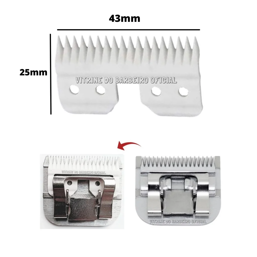 Ceramic Edge Pet Clipper Blade, Aço revestido de carbono, Acessórios elétricos para Dog Grooming, 18 dentes, Wahl, 10Pcs, Lot