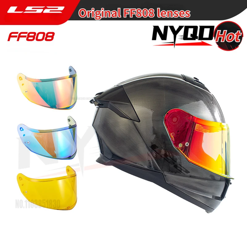 LS2 lens New Full-face Helmet FF808 Special Helmet Explosion-proof Lens Visor Color Film Day and Night Universal Night Vision