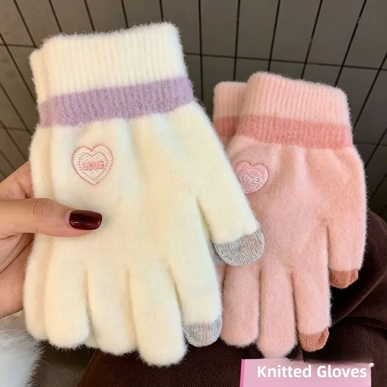 Women's Winter Touchscreen Gloves 2026 New Style Fleece Lined Thick Cycling Gloves Warm for Students Bike Riding