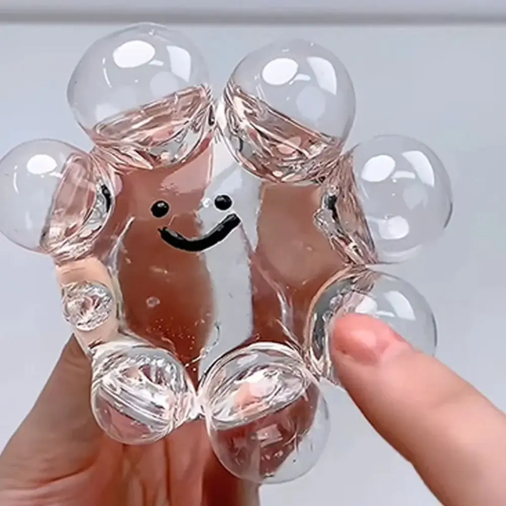 Squeezing Acne TPR Crystal Ball Transparent Simulation Water Ball Pinching Toy Creative Realistic Bubble Octopus Pinching Toy