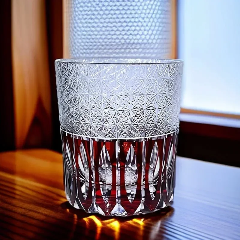 Crystal glass, high-end hand-carved retro foreign wine cup