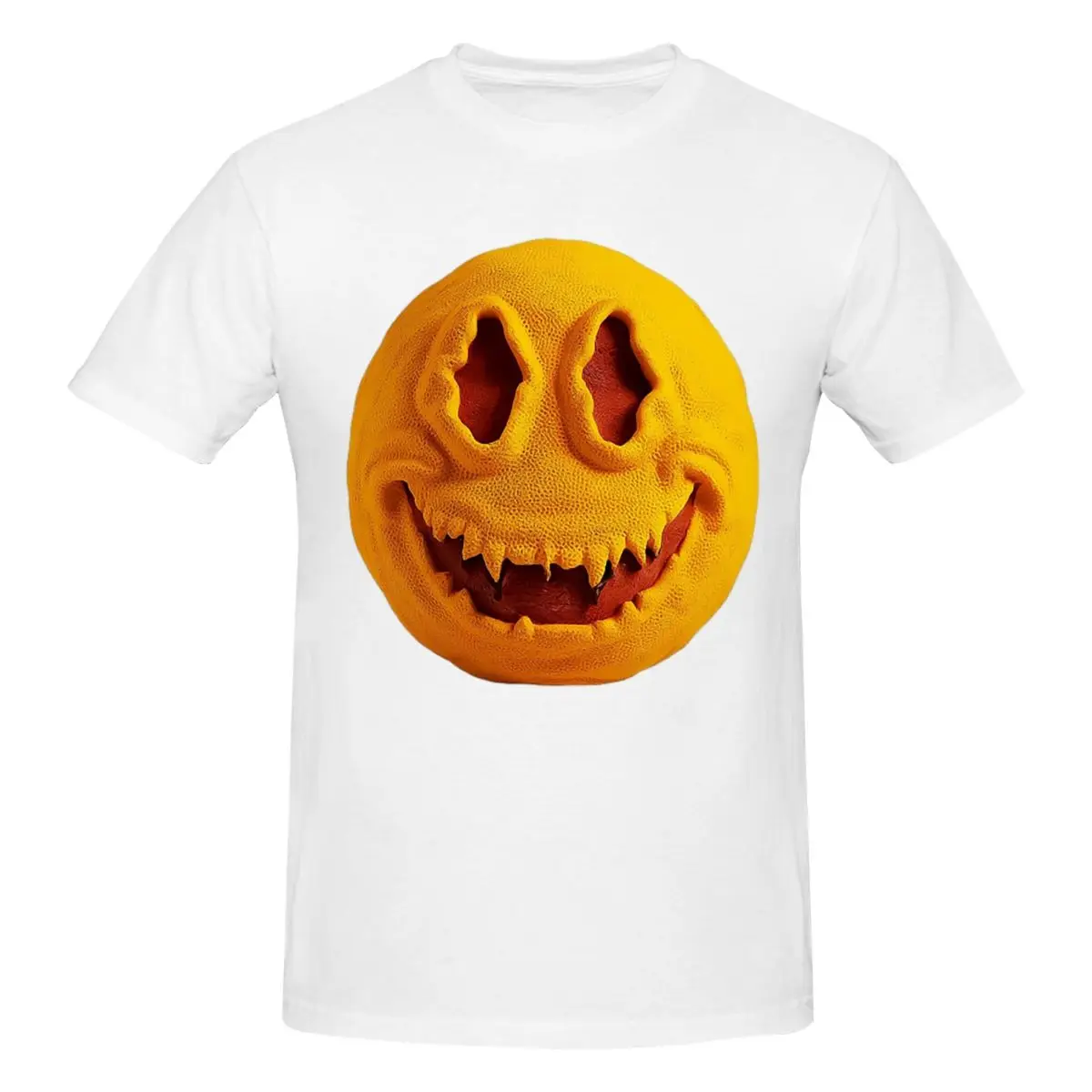 Creepy Smile Horror Smile Horrifying Smiley Grin Fear Men T-Shirt Oversized T Shirts Men's Round Neck Cotton Tees Short Summer