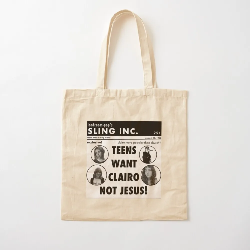 

clairo newspaper shirt Tote Bag supermarket folding bag Cloth bags Canvas Tote Bag