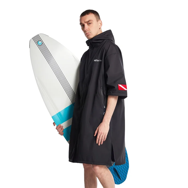 

Diving Changing Robe Outdoor Anorak Waterproof Windproof Beach Surfing Poncho Quick Drying Fleece Warm Robe Oversized Coat Adult