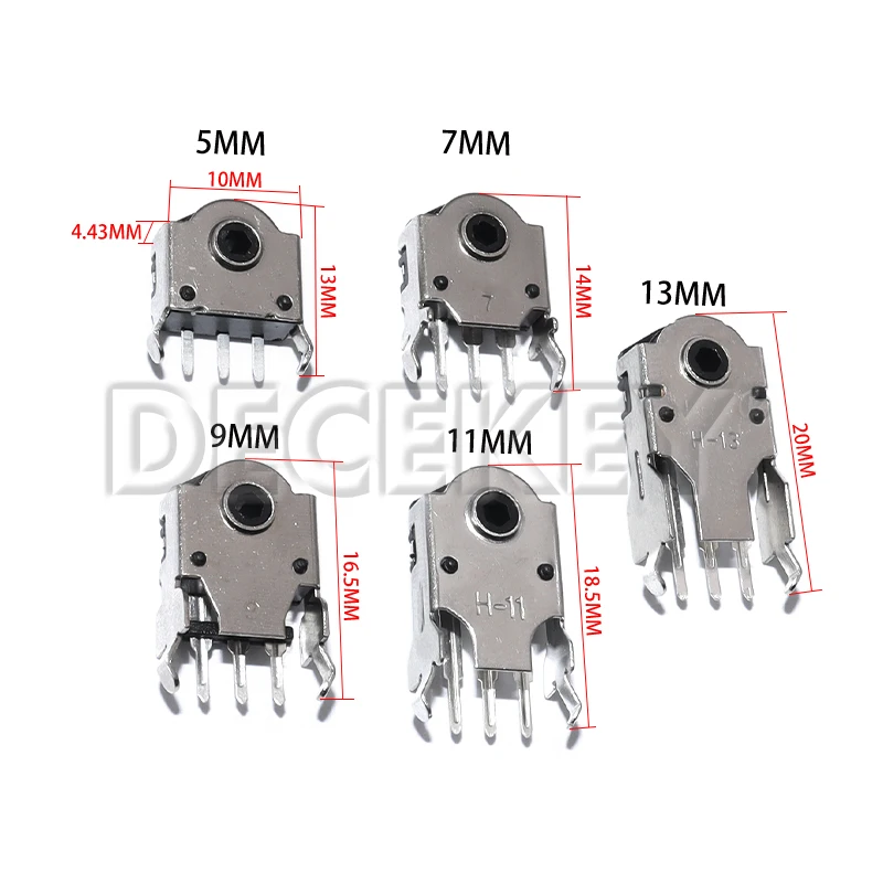 10PCS 5MM 7MM 9MM 11MM 13MM Mouse Encoder Rolling Switch Roller Encoder 5H 7H 9H 11H 13H Mouse Navigation Mouse Connector
