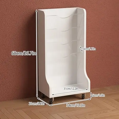 Floor-Standing Magazine Rack,Movable Bookshelf,Brochure Display Rack,Literature Newspaper Catalog Display Holder for
