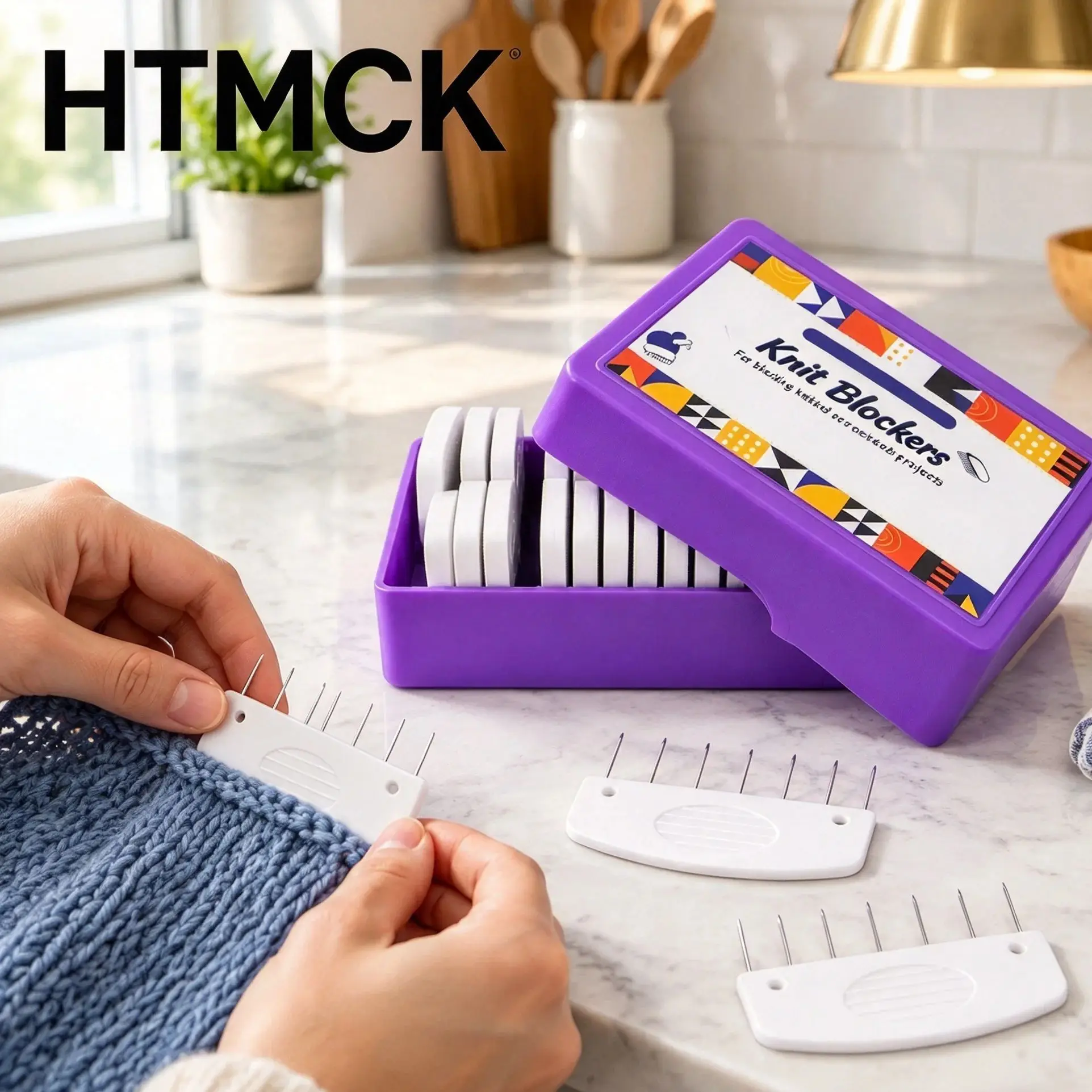 HTMCK 1 Pack Knit Blockers Essential Accessory for Aligned Blocks Knitting And Sewing Tools