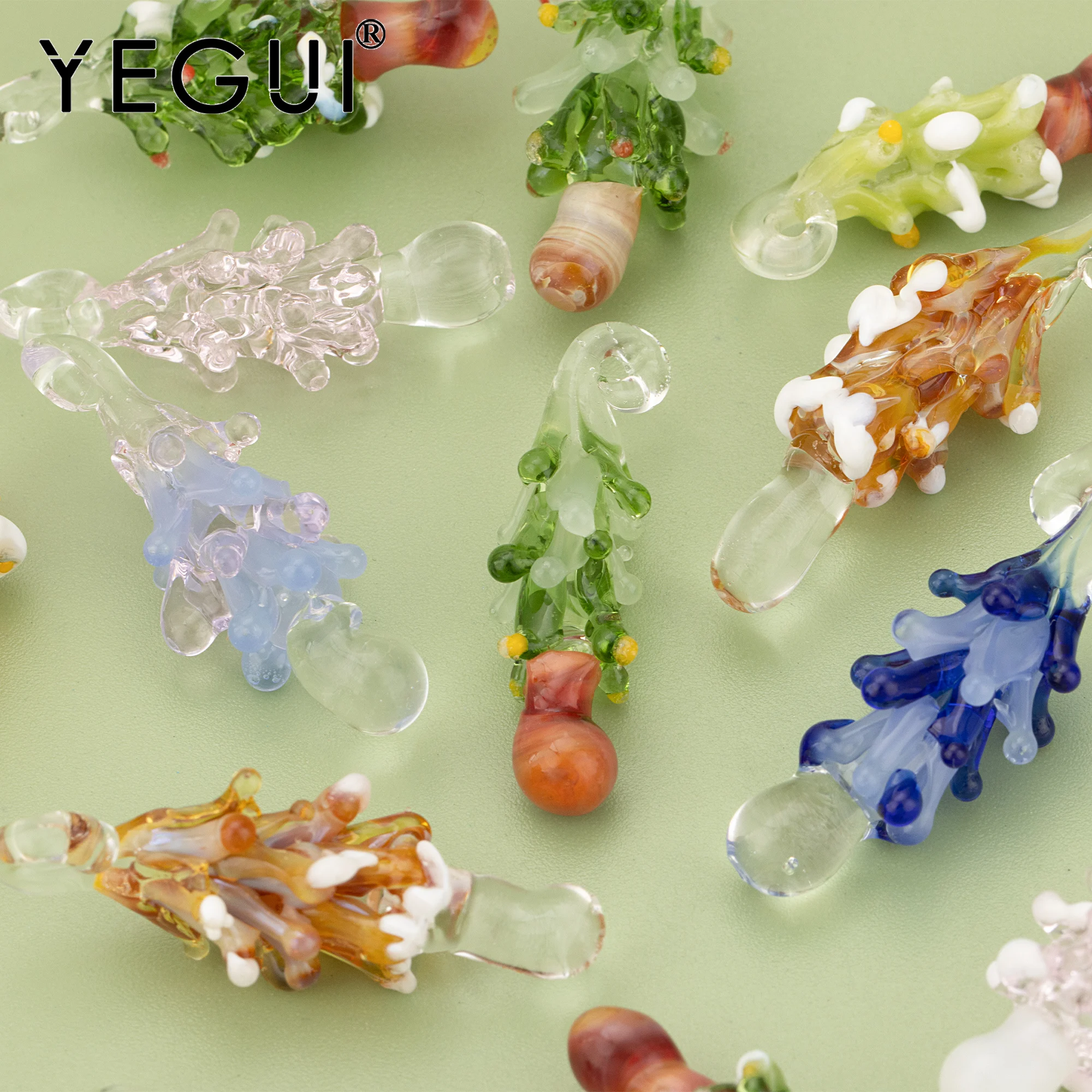 YEGUI MF90,jewelry accessories,glass,hand made,charms,christmas tree accessories,jewelry making,diy pendants,1 pcs/lot