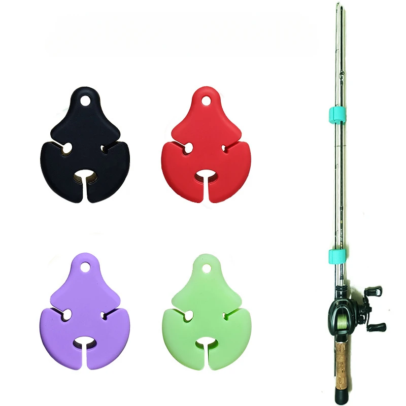 JOOYOO 2pcs Multifunctional Rod Ball Hanging Rod Device Lock Rod Buckle Fishing Gear Accessories Luminous Fly Fishing Rod Clips