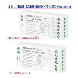 *Miboxer 3 in 1 RGB/RGBW/RGBCCT LED Controller(ZIGBEE3.0+2.4G) LED Strip Controller FUT037Z+ 2.4G Controller FUT037S+