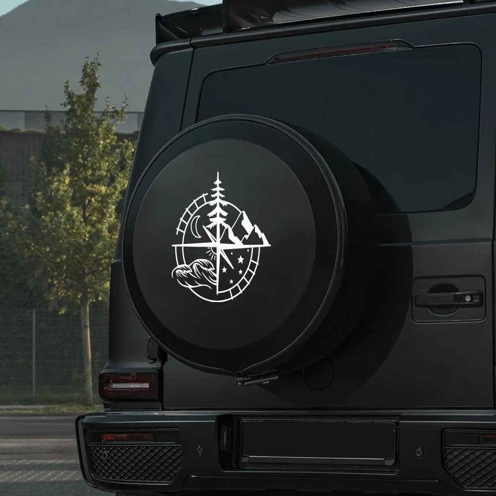 Creative Compass Style Car Sticker Self-Adhesive Car Side Door Vinyl Decal Waterproof Auto Window Body Decor Sticker Accessories