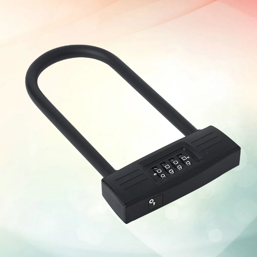 

Password For Bike Motorcycle Scooter Cycling Security U-Shaped Lock Coded Gate Lock Combination Padlock No Key 4-Digit