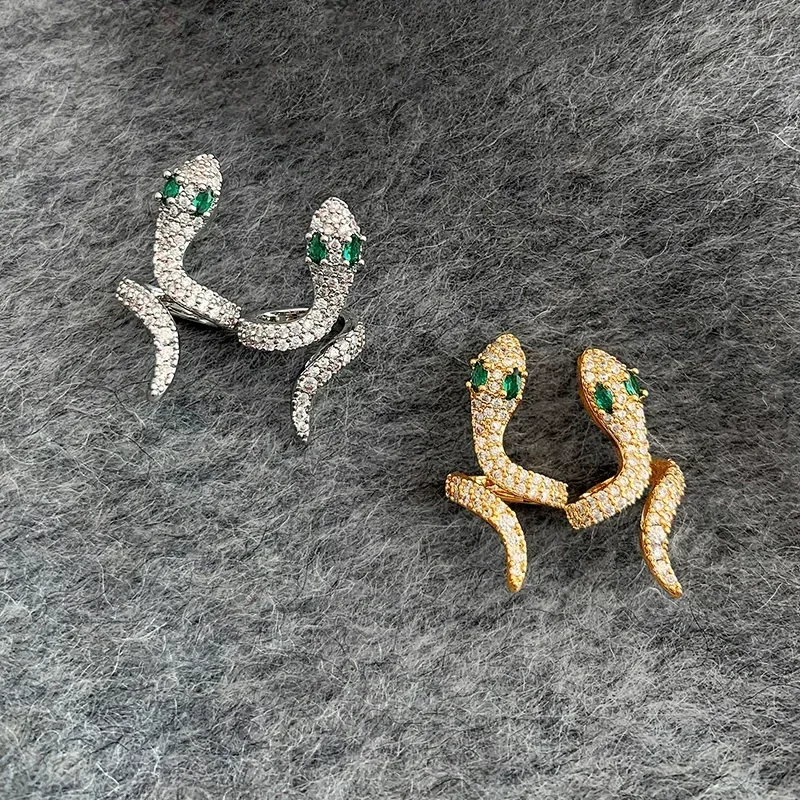 Year of the Snake Earrings Women's Sterling Silver Cold Wind Snake Earrings Niche Unique Premium Exaggerated Earrings
