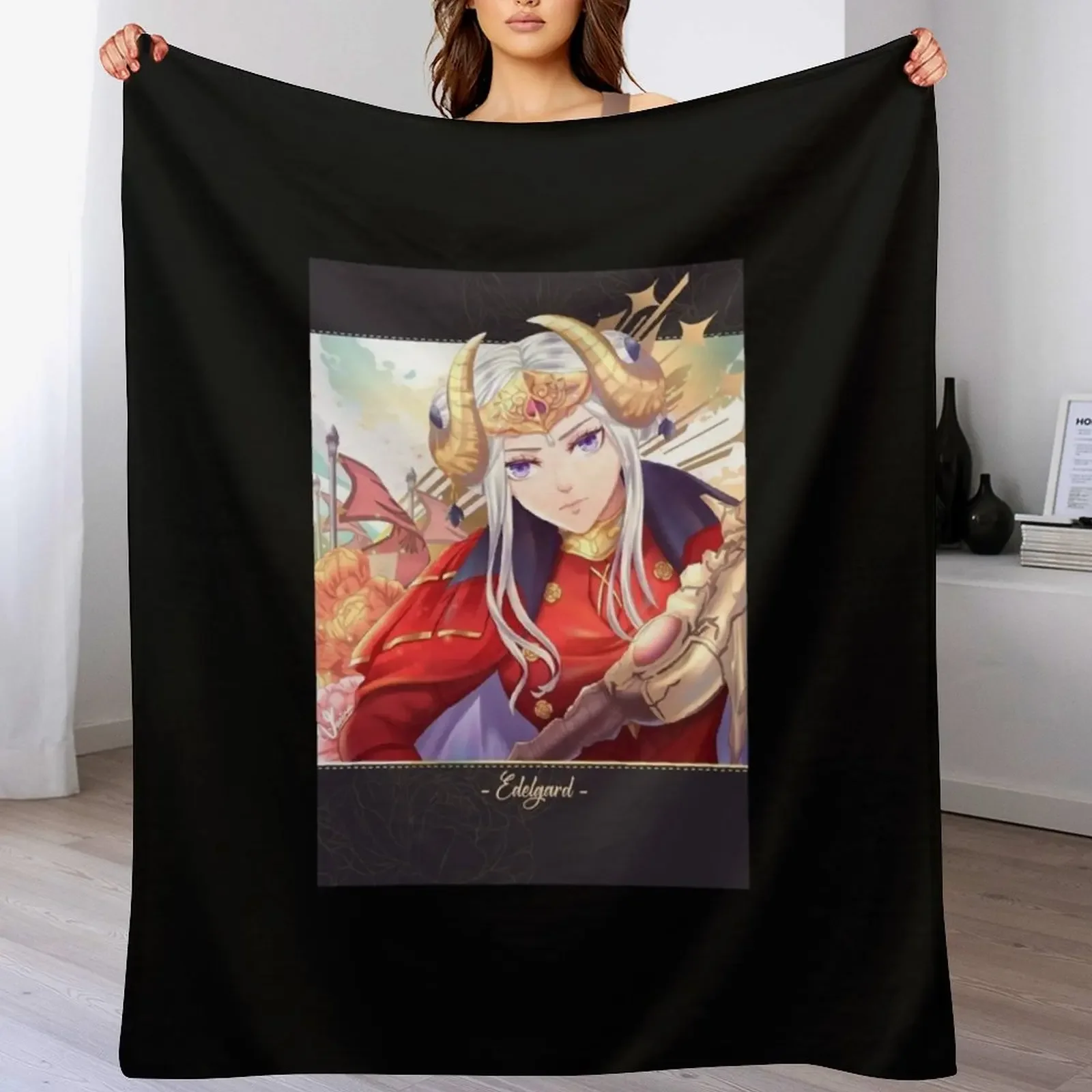

Edelgard Beauty Throw Blanket Hair Cute Plaid anime Flannels Blankets