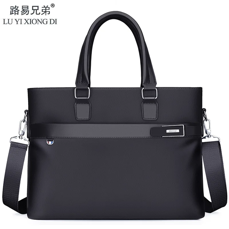 Wear-resistant waterproof Oxford cloth men's briefcase large capacity shoulder crossbody bag business documents computer bag