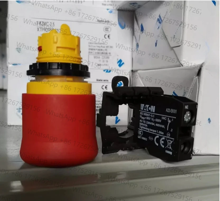 1 peça novo botão original e-stop A22-RPV/k11 com um contato nc e 1nc