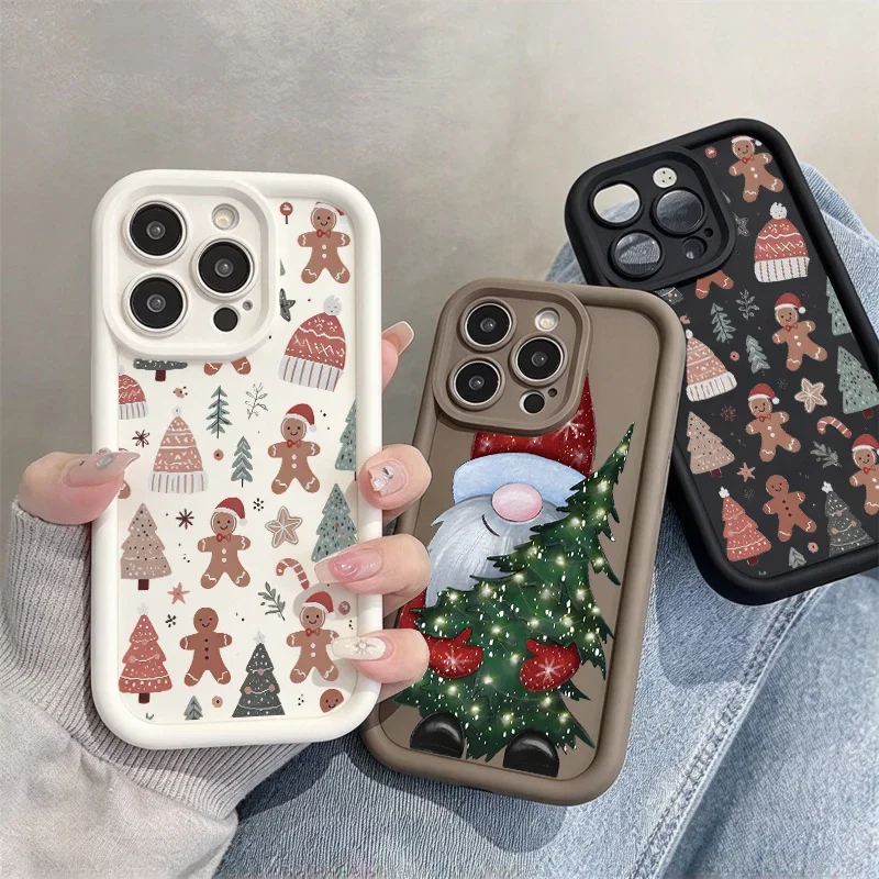 Cute Christmas Tree Santa Claus Silicone Case For IPhone 11 Pro Max X XS MAX XR SE 2020 7 8 6 6S Plus 17 Air 16 Cover