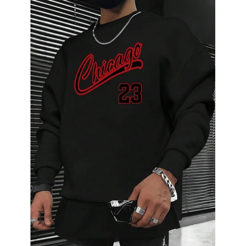 

Худи с принтом и круглым вырезом, унисекс, комфортный крой, для весны, лета и осени, модная уличная одежда, повседневная одежда