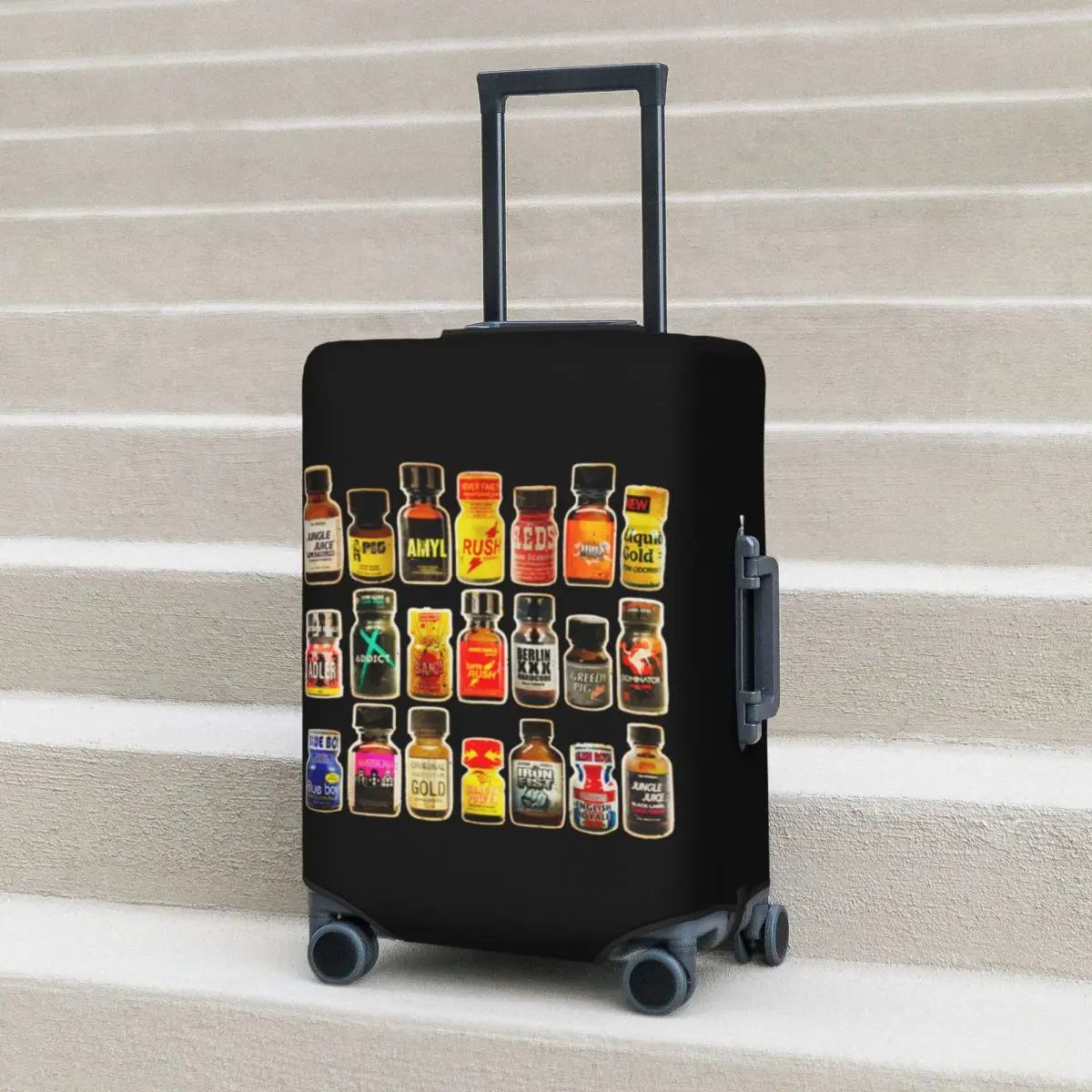 

Бутылки Poppers Gay Rush Jungle Juice Amyl Inhaler Чехол для чемодана Эластичные защитные чехлы для дорожного багажа 18-32 дюймов