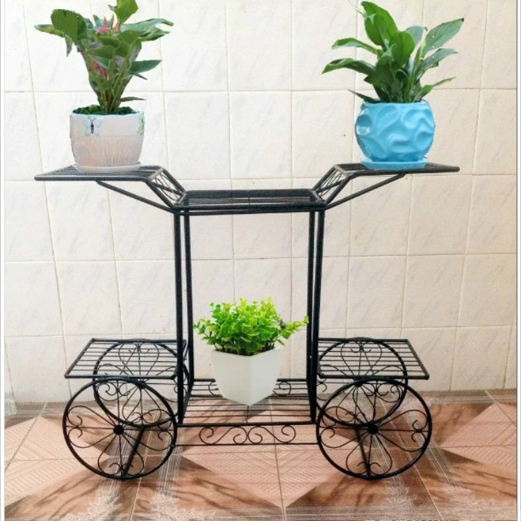 Large metal plant bracket,6-layer garden trolley, plant bracket,wrought iron display stand for inner and outer garden decoration