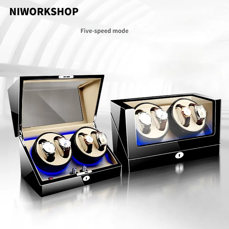 

Watch Case Storage Box Rotating Organizer Automatic Mechanical Watch Winder Display Box Cabinet Personalized Mute Luxury