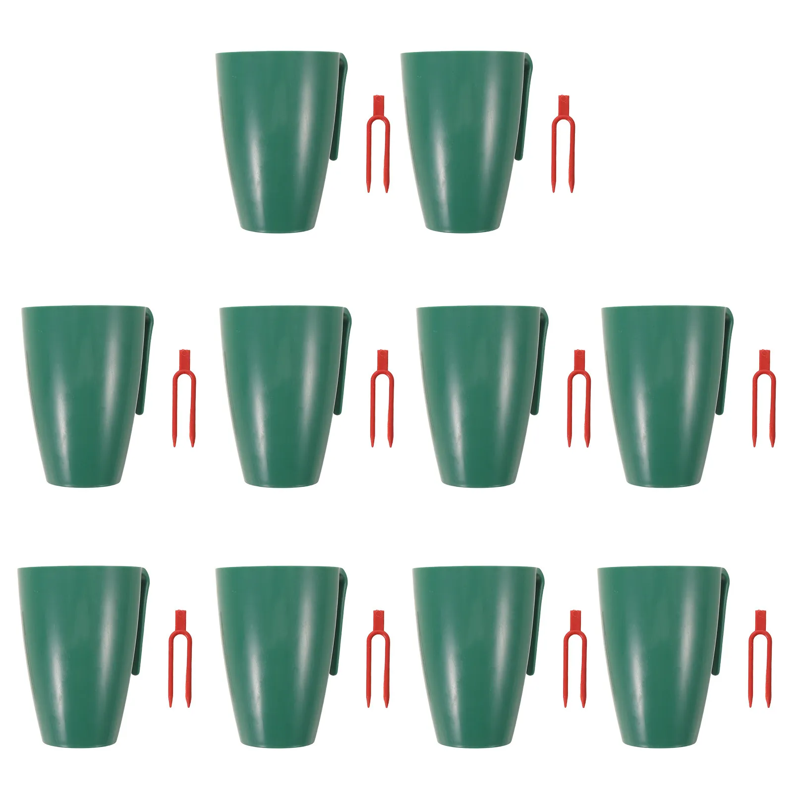 10Pcs Strawberry Nursery Pots Propagation Cups Runner Fixing Forks Breathable Rooting Pots Garden Balcony Plant Cloning