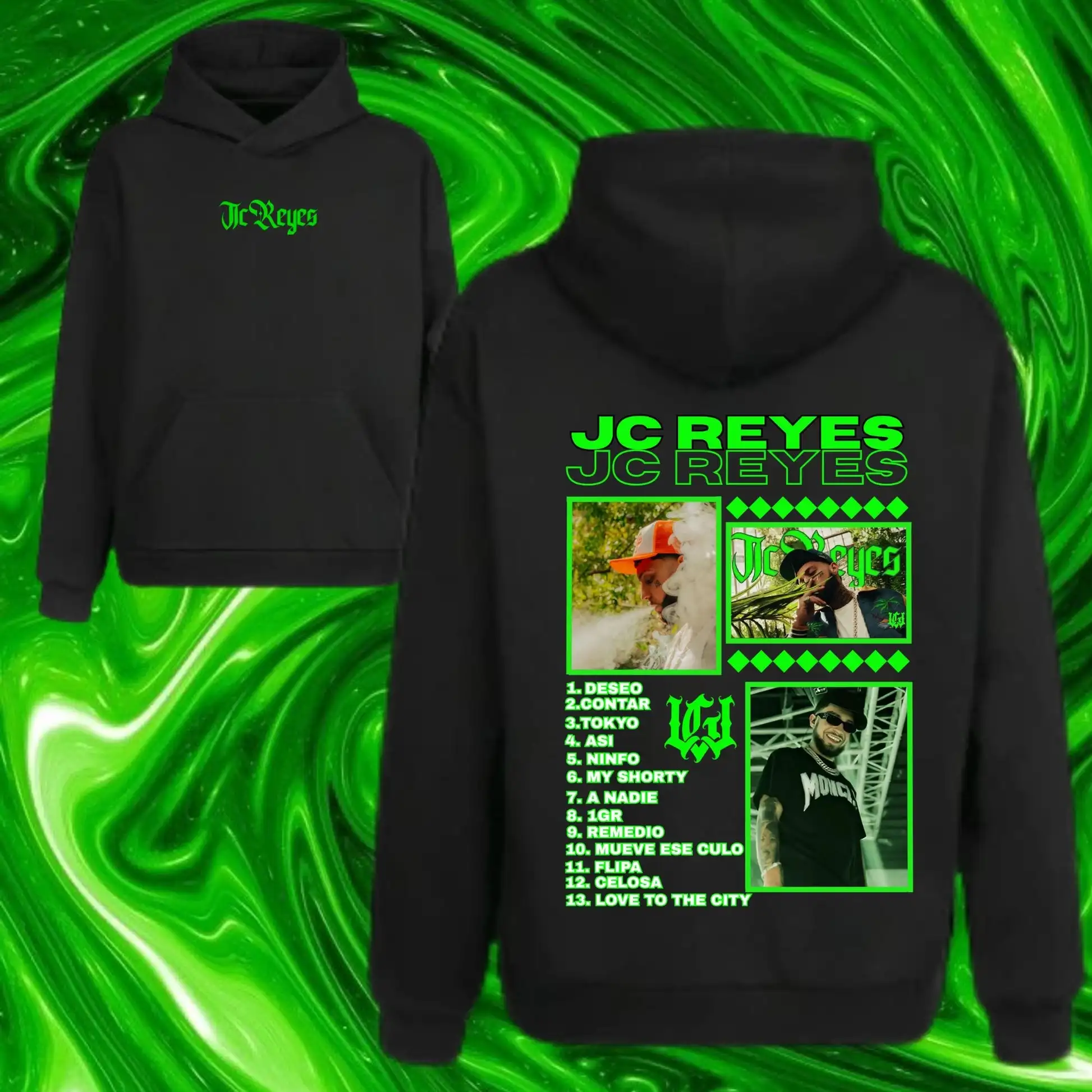 Jc Reyes Printed Hoodies Men Women Autumn Winter Thick Fleece Warmth Hoodies Oversized Y2k Streetwear Soft Female Male Hoodies #3