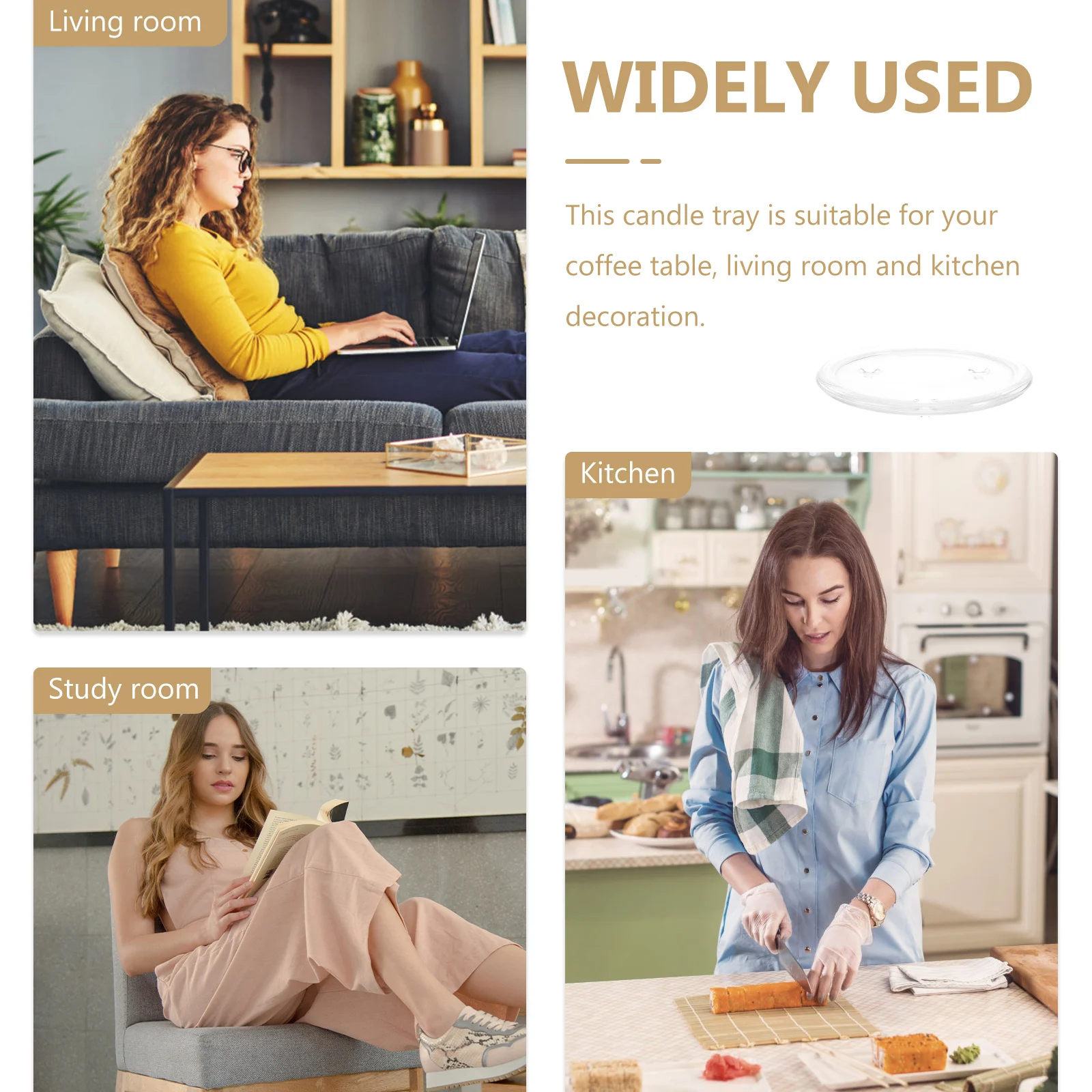 

2Pcs Reusable Glass Holder Elegant Candlestick for Christmas Valentine Party Decor Safety Flame Resistant Table