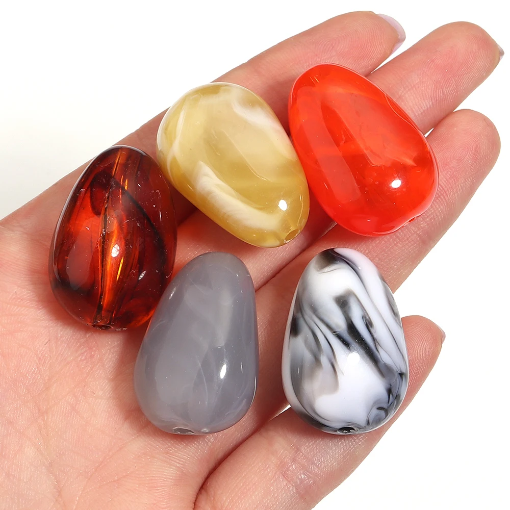 10pcs Irregular Acrylic Beads for DIY Jewelry Making