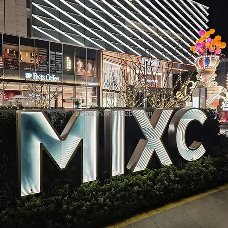Custom RGB App Control Waterproof LED Infinity Deep Abyss Mirror Custom Text Logo for Advertising Lighting Gaming Room