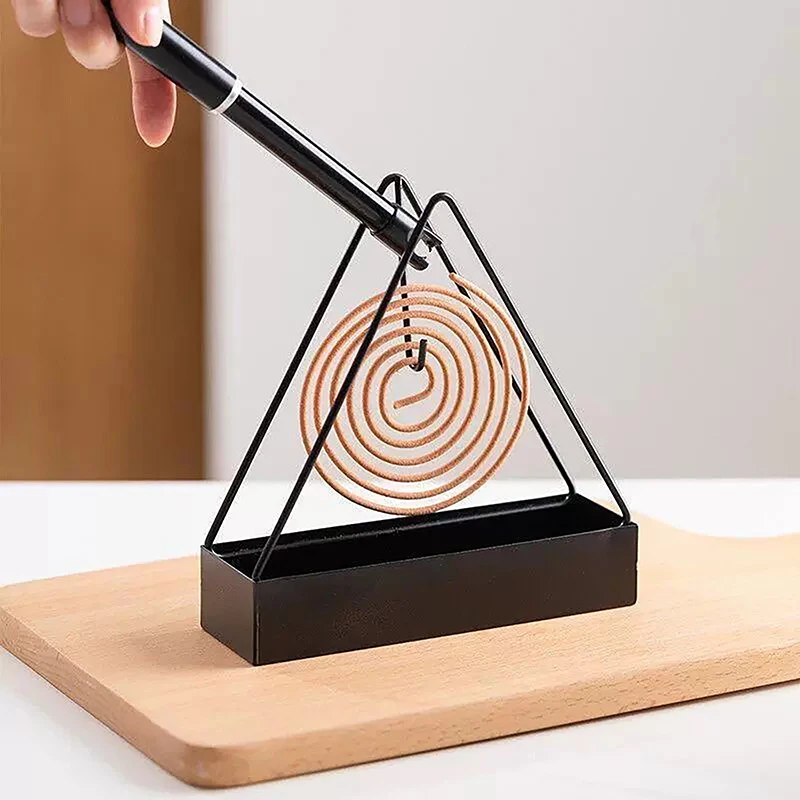 Iron Mosquito Coil Holder & Incense Burner Frame Incense Holders Coil Modern Repellent Incense Rack For Household Bedroom Patio