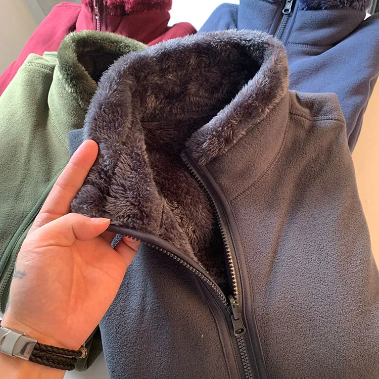 

Двустороннее носимое удобное мужское пальто Coral Fce с воротником-стойкой и хлопковой подкладкой Faionable Urban Sle Travel Su...