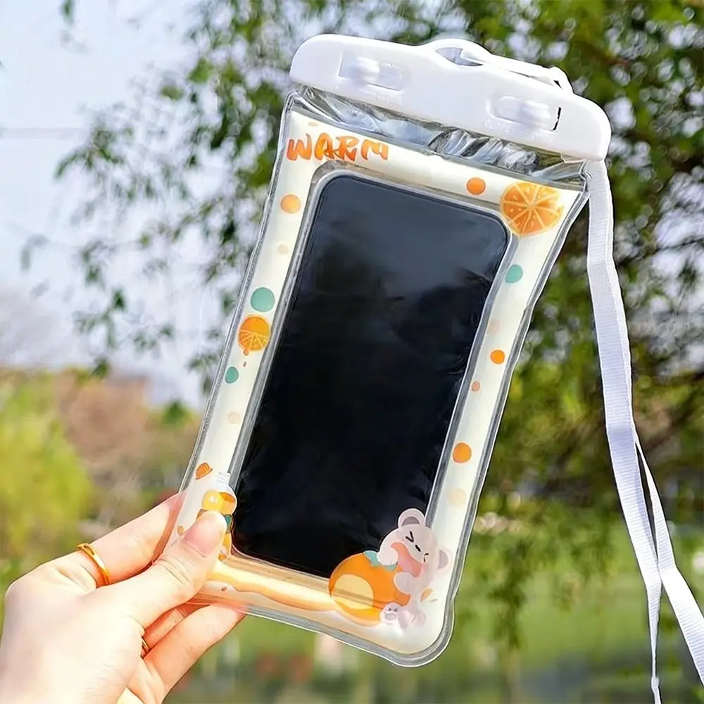 Touch Screen Compatible Waterproof Phone Bag Transparent Dust Seal Waterproof Phone Case Airbag Protection Cartoon