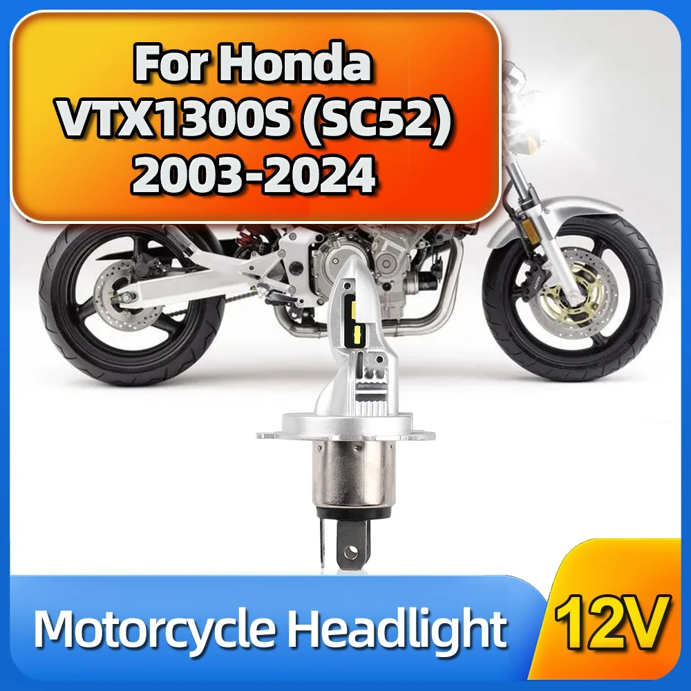 1PC H4 LED Headlight Bulb Motorcycle Hi/Lo Motorbike For Honda VTX1300S (SC52) 2003 2004 2005 2006 2007 2008 2009 2010 2011-2024