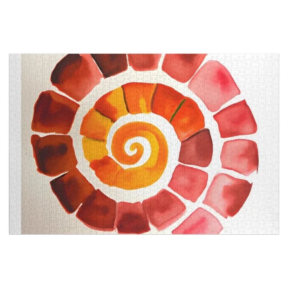 

Red fibonacci snail Jigsaw Puzzle Wood Adults Children Puzzle