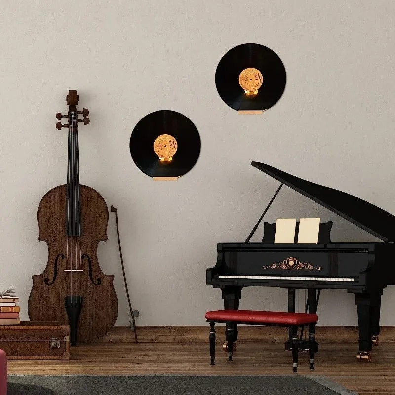 Wooden Wall Mount Vinyl Record Rack Wall Display Storage Holder for Music Albums CD Discs Home Decor Shelf Storage Rack