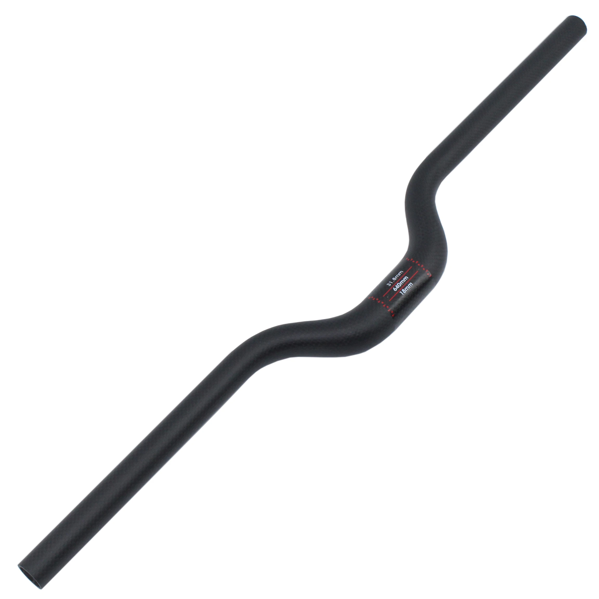 New Foled bike matt 3K full carbon fibre Big bend U Shape handlebar carbon bicycle handlebar MTB 25.4/31.8*600-740mm