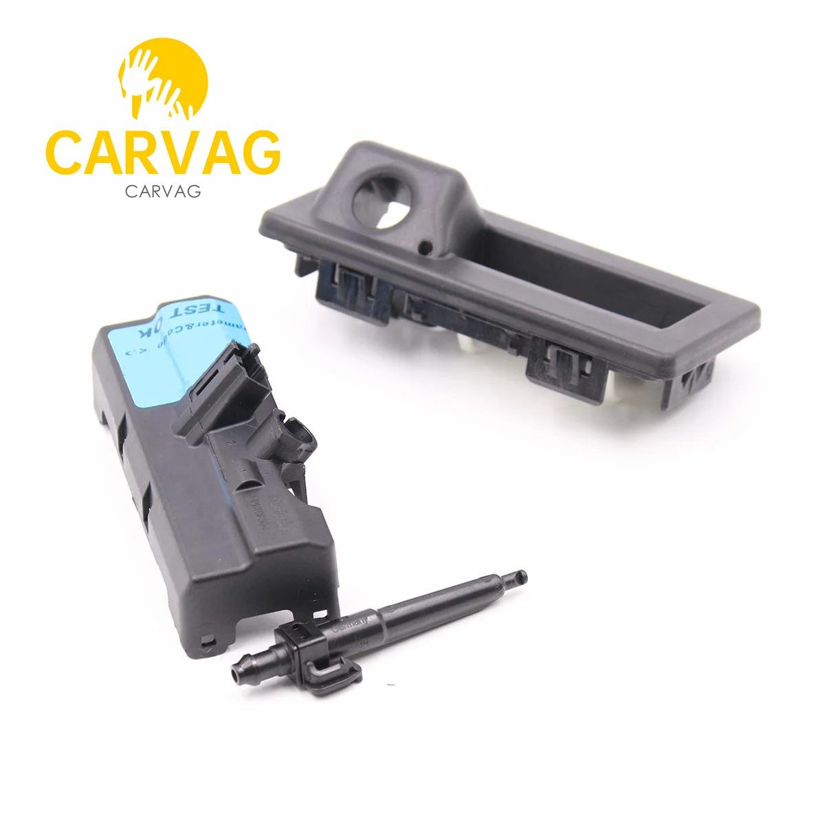 For Audi A4 B9 Q7 4M Tiguan MK2 - Trunk Hand Button Cover - Rear View Camera Case Shell With Water Spray Nozzle