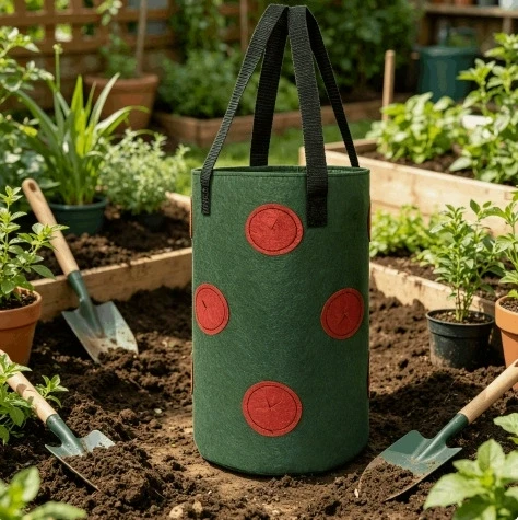 Hanging Grow Bags for Strawberries Tomatoes Hanging Planting Grow Bag Vertical Garden Strawberry Planter Pot Aeroponic Tower