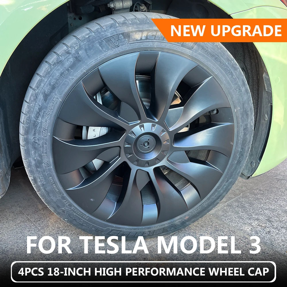 4PCS Performance Hub cap for Tesla Model 3 18 Inch Hub Cap Wheel Cap Automobile Hubcap Full Cover Accessories 2021 2022