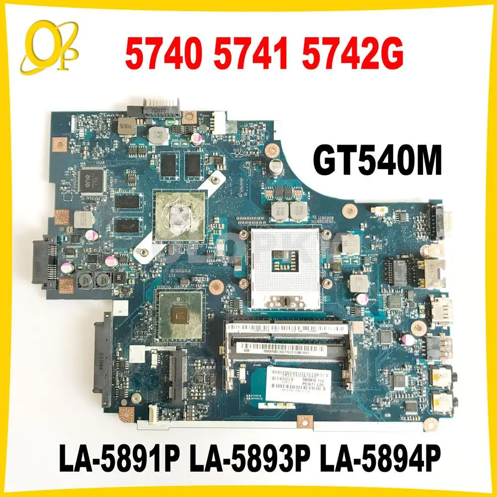 PEW71 LA-5891P LA-5893P LA-5894P Mainboard for Acer Aspire 5740 5741 5742G laptop motherboard with GT540M GPU DDR3 fully tested