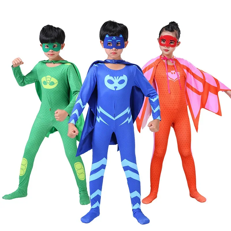 Niños Cannor Gris Amaya Azul Rojo Monos Pijamas Disfraz Cosplay con Máscara de Ojos para Cumpleaños Carnaval Trajes de Fiesta de Halloween