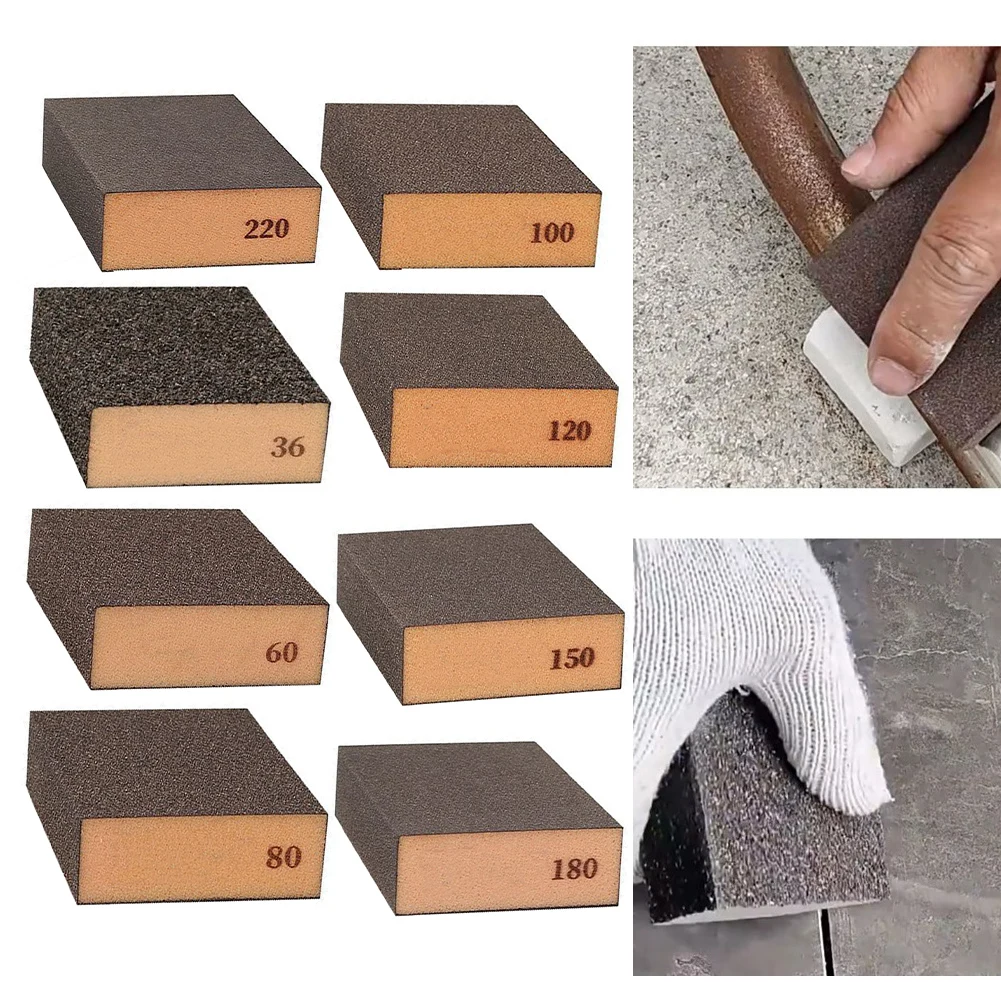 Sanding Sponges Blocks Grit 36-220 Wall Grinding Sponge Sand Block Sandpaper Polishing Pad Sanding Disc Power Tools