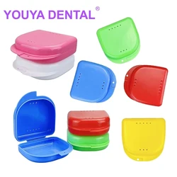 5Pcs Dental Denture Bath Storage Box False Teeth Orthodontic Retainer Case Mouth Guard Container Oral Hygiene Plastic Organizer