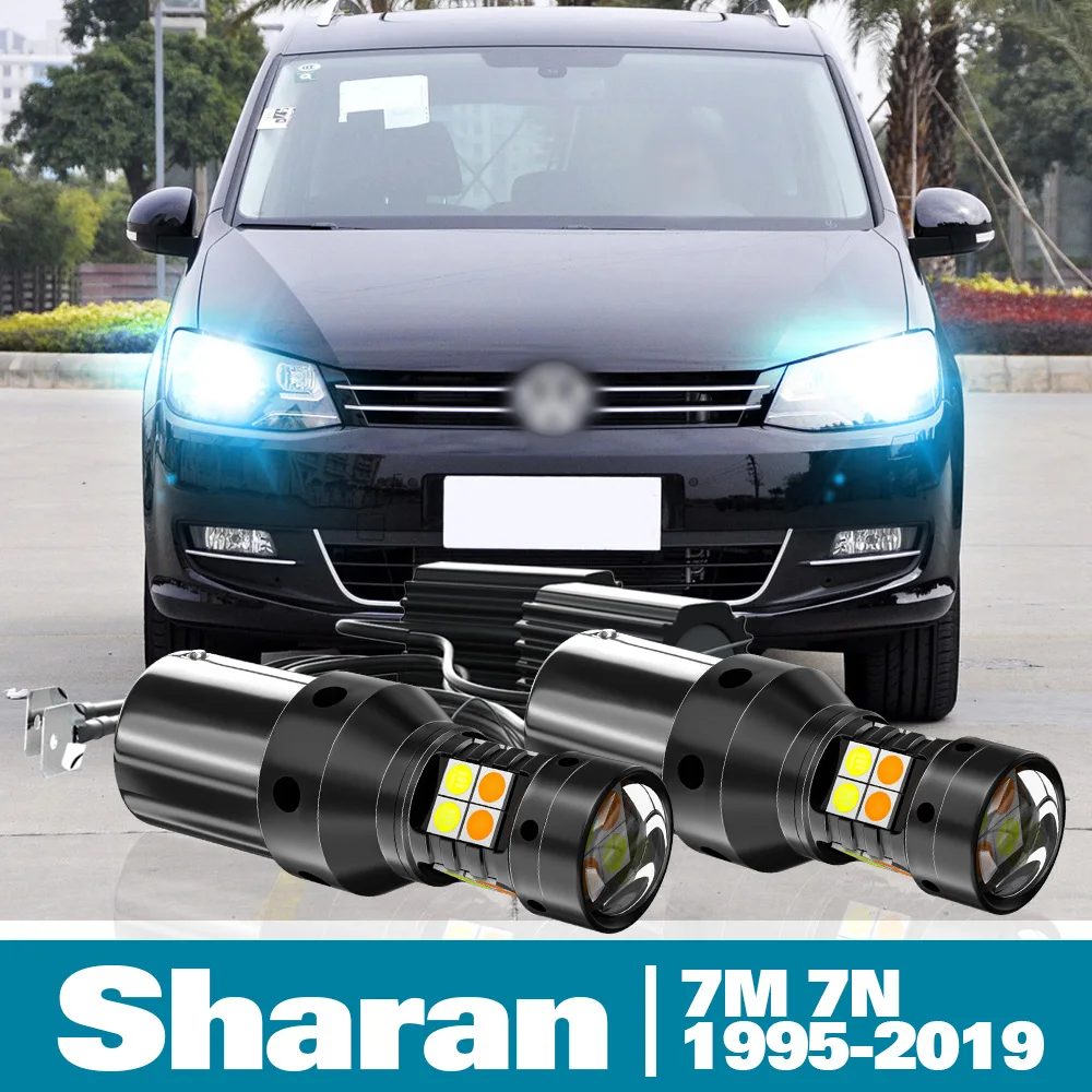 

2pcs LED Dual Mode Turn Signal+Daytime Running Light DRL For VW Sharan 7M 7N Accessories 1995-2019 2009 2010 2011 2012 2013 2014